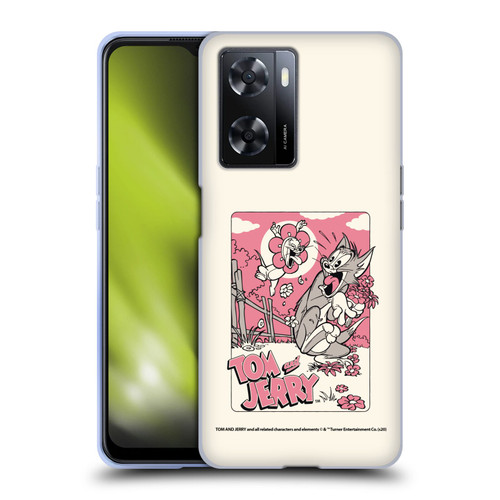 Tom and Jerry Illustration Scary Flower Soft Gel Case for OPPO A57s