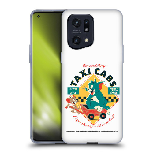 Tom and Jerry Retro Taxi Cabs Soft Gel Case for OPPO Find X5 Pro