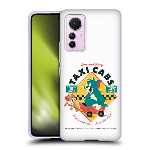 Tom and Jerry Retro Taxi Cabs Soft Gel Case for Xiaomi 12 Lite