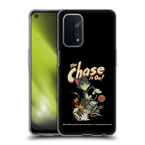 Tom and Jerry Typography Art The Chase Is On Soft Gel Case for OPPO A54 5G