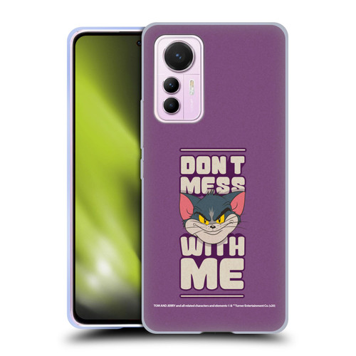 Tom and Jerry Typography Art Don't Mess With Me Soft Gel Case for Xiaomi 12 Lite