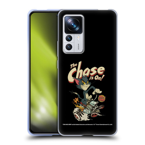 Tom and Jerry Typography Art The Chase Is On Soft Gel Case for Xiaomi 12T Pro