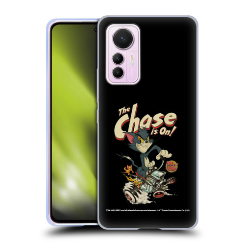 Tom and Jerry Typography Art The Chase Is On Soft Gel Case for Xiaomi 12 Lite