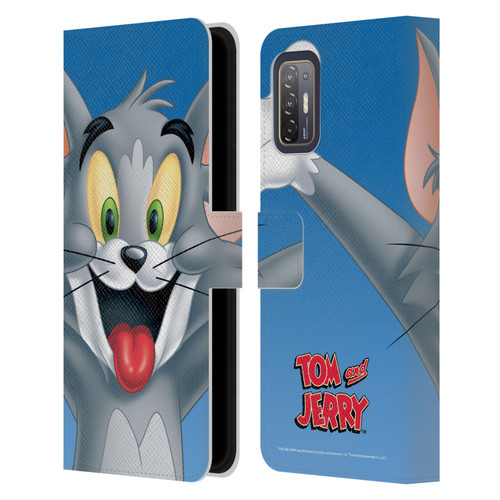 Tom and Jerry Full Face Tom Leather Book Wallet Case Cover For HTC Desire 21 Pro 5G