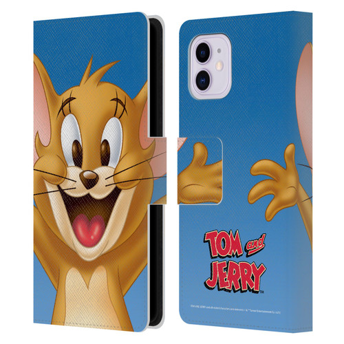 Tom and Jerry Full Face Jerry Leather Book Wallet Case Cover For Apple iPhone 11