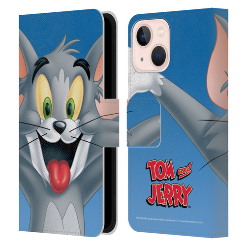 Tom and Jerry Full Face Tom Leather Book Wallet Case Cover For Apple iPhone 13 Mini