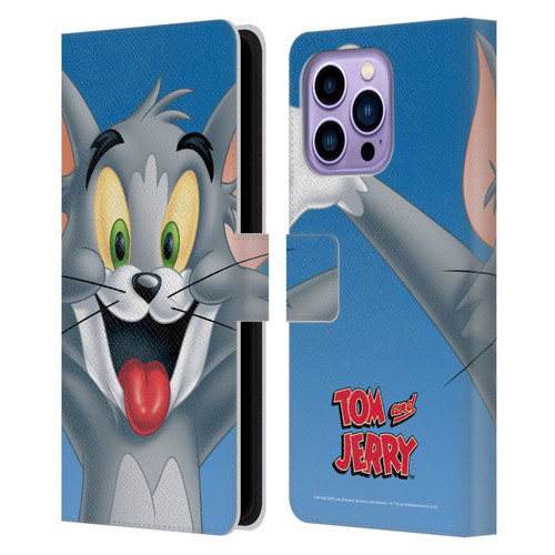 Tom and Jerry Full Face Tom Leather Book Wallet Case Cover For Apple iPhone 14 Pro Max