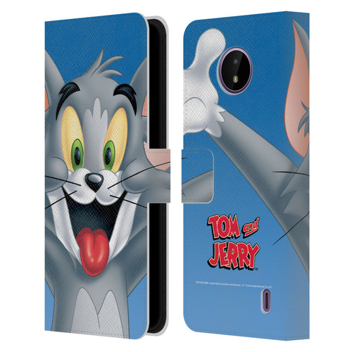 Tom and Jerry Full Face Tom Leather Book Wallet Case Cover For Nokia C10 / C20