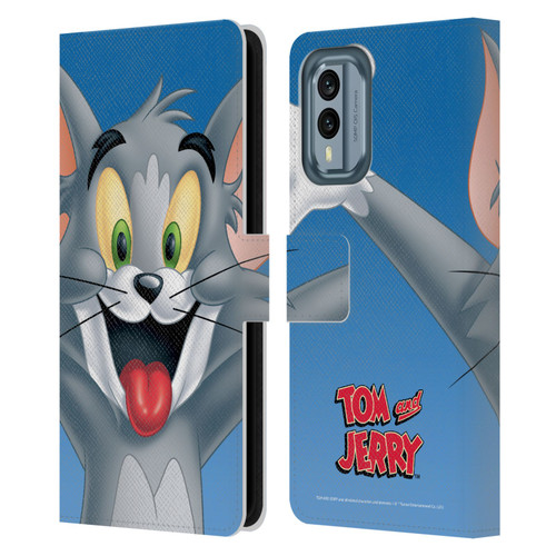 Tom and Jerry Full Face Tom Leather Book Wallet Case Cover For Nokia X30