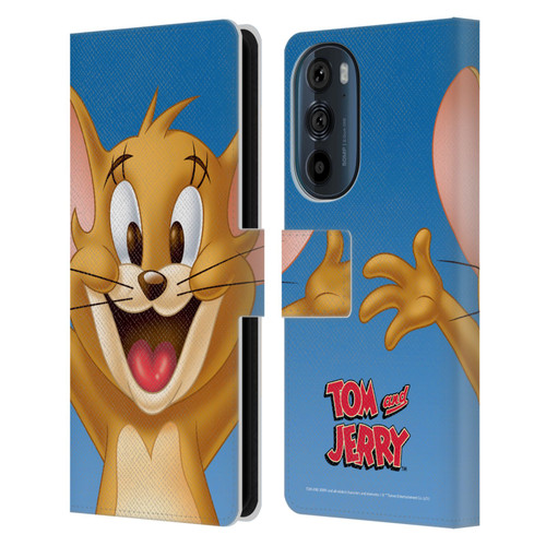 Tom and Jerry Full Face Jerry Leather Book Wallet Case Cover For Motorola Edge 30