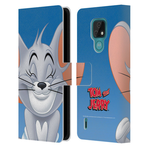 Tom and Jerry Full Face Nibbles Leather Book Wallet Case Cover For Motorola Moto E7