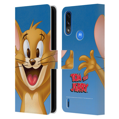 Tom and Jerry Full Face Jerry Leather Book Wallet Case Cover For Motorola Moto E7 Power / Moto E7i Power