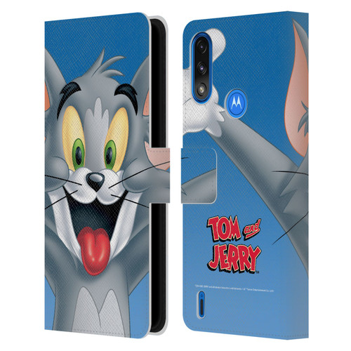 Tom and Jerry Full Face Tom Leather Book Wallet Case Cover For Motorola Moto E7 Power / Moto E7i Power