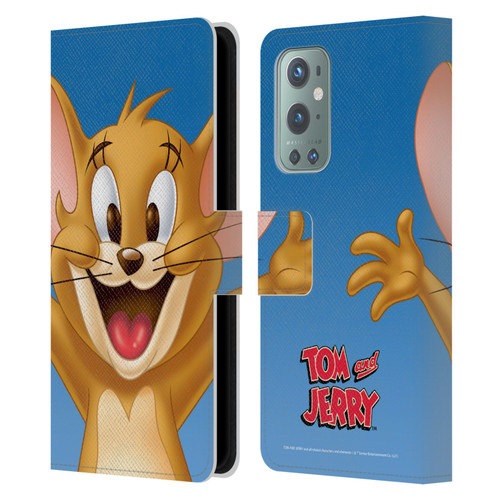 Tom and Jerry Full Face Jerry Leather Book Wallet Case Cover For OnePlus 9