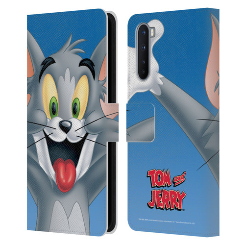 Tom and Jerry Full Face Tom Leather Book Wallet Case Cover For OnePlus Nord 5G