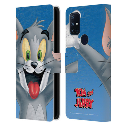 Tom and Jerry Full Face Tom Leather Book Wallet Case Cover For OnePlus Nord N10 5G