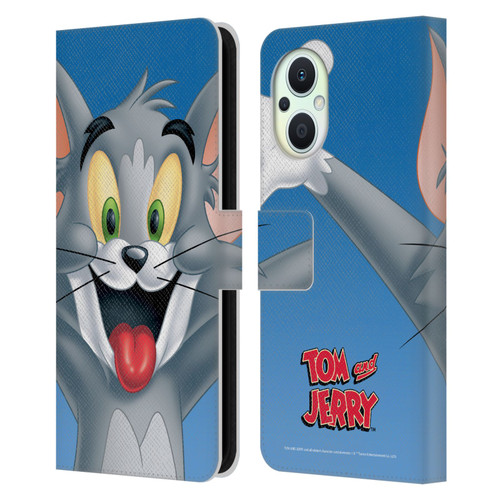 Tom and Jerry Full Face Tom Leather Book Wallet Case Cover For OPPO Reno8 Lite