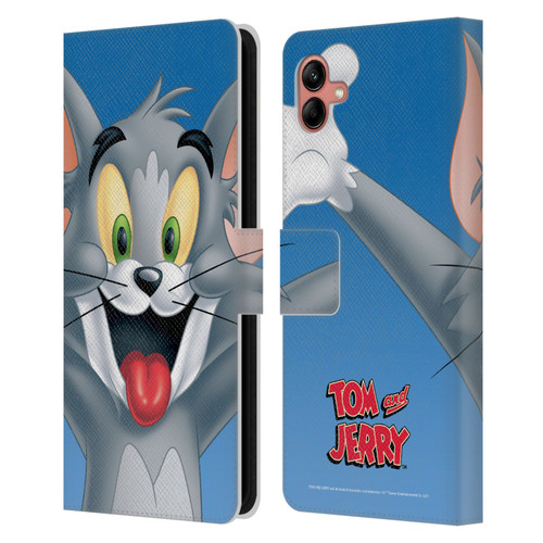 Tom and Jerry Full Face Tom Leather Book Wallet Case Cover For Samsung Galaxy A04 (2022)