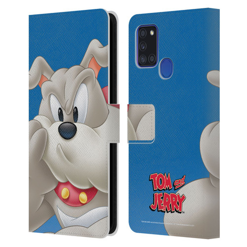 Tom and Jerry Full Face Spike Leather Book Wallet Case Cover For Samsung Galaxy A21s (2020)