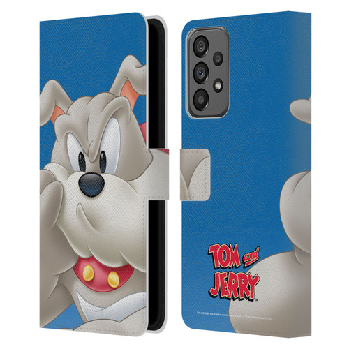 Tom and Jerry Full Face Spike Leather Book Wallet Case Cover For Samsung Galaxy A73 5G (2022)