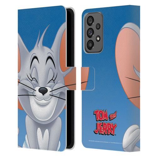 Tom and Jerry Full Face Nibbles Leather Book Wallet Case Cover For Samsung Galaxy A73 5G (2022)