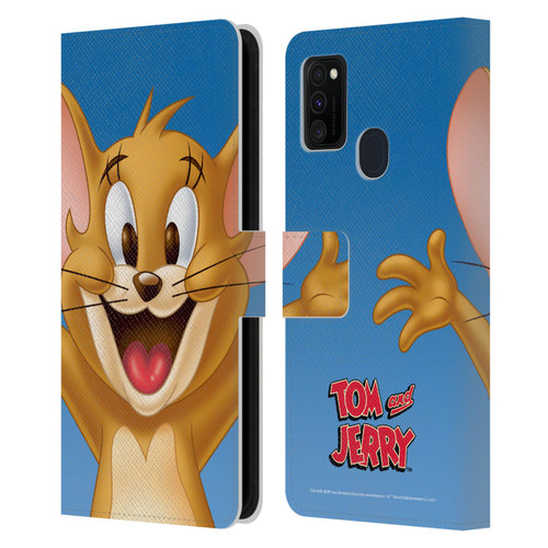 Tom and Jerry Full Face Jerry Leather Book Wallet Case Cover For Samsung Galaxy M30s (2019)/M21 (2020)