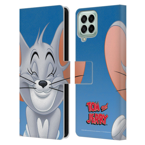 Tom and Jerry Full Face Nibbles Leather Book Wallet Case Cover For Samsung Galaxy M33 (2022)