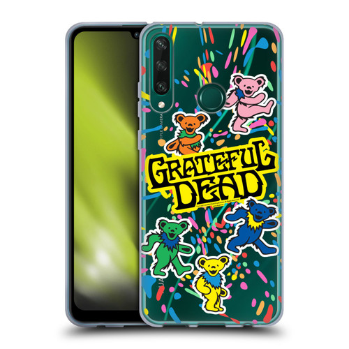 Grateful Dead Trends Bear Color Splatter Soft Gel Case for Huawei Y6p