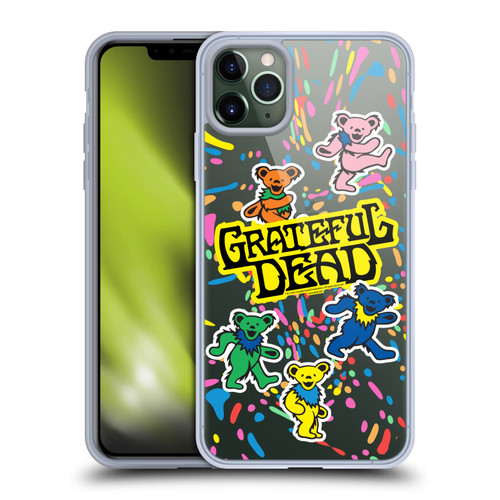 Grateful Dead Trends Bear Color Splatter Soft Gel Case for Apple iPhone 11 Pro Max & MagSafe