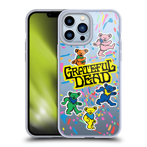 Grateful Dead Trends Bear Color Splatter Soft Gel Case for Apple iPhone 13 Pro Max & MagSafe