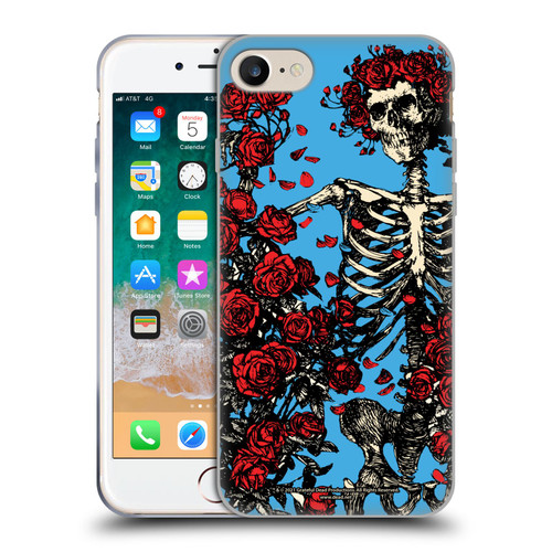 Grateful Dead Trends Bertha Skull Roses Soft Gel Case for Apple iPhone 7 / 8 / SE 2020 & 2022 & MagSafe