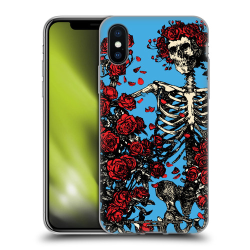 Grateful Dead Trends Bertha Skull Roses Soft Gel Case for Apple iPhone X / iPhone XS