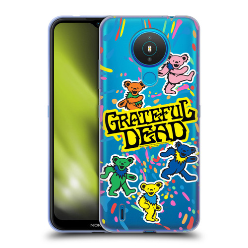 Grateful Dead Trends Bear Color Splatter Soft Gel Case for Nokia 1.4