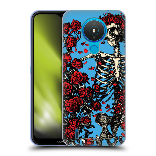 Grateful Dead Trends Bertha Skull Roses Soft Gel Case for Nokia 1.4