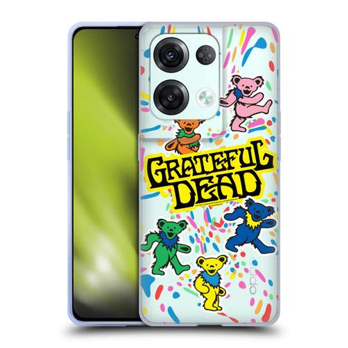 Grateful Dead Trends Bear Color Splatter Soft Gel Case for OPPO Reno8 Pro