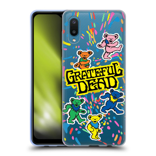 Grateful Dead Trends Bear Color Splatter Soft Gel Case for Samsung Galaxy A02/M02 (2021)