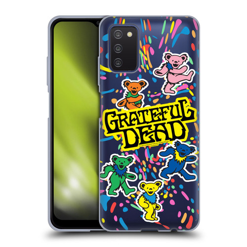 Grateful Dead Trends Bear Color Splatter Soft Gel Case for Samsung Galaxy A03s (2021)