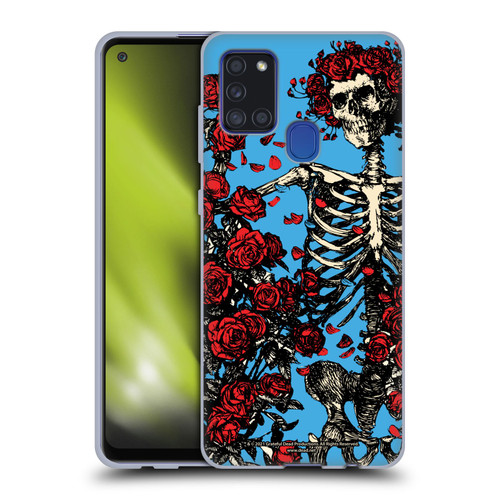 Grateful Dead Trends Bertha Skull Roses Soft Gel Case for Samsung Galaxy A21s (2020)