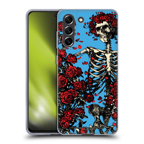 Grateful Dead Trends Bertha Skull Roses Soft Gel Case for Samsung Galaxy S21 FE 5G