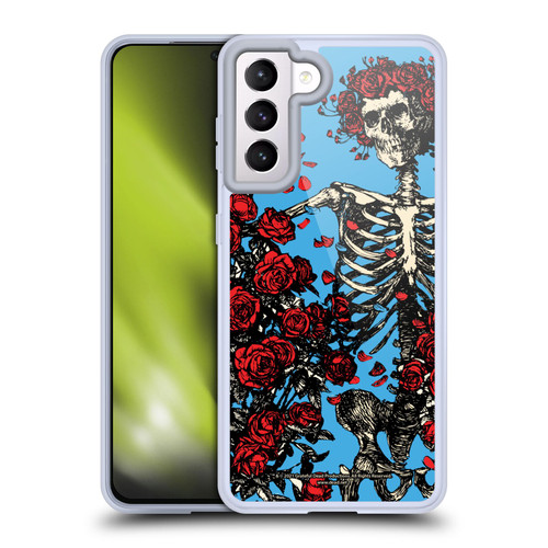 Grateful Dead Trends Bertha Skull Roses Soft Gel Case for Samsung Galaxy S21 5G & MagSafe