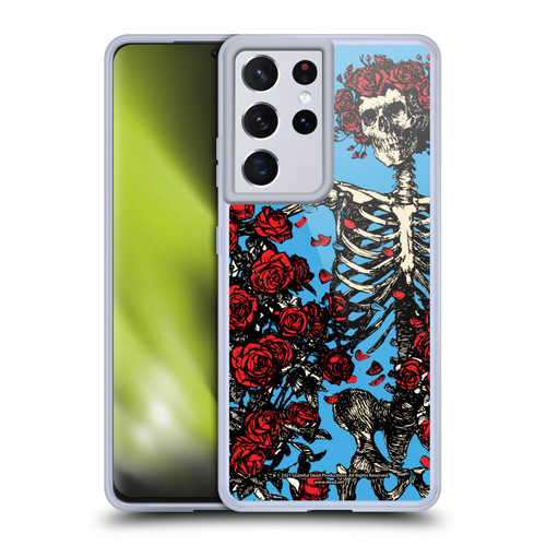 Grateful Dead Trends Bertha Skull Roses Soft Gel Case for Samsung Galaxy S21 Ultra 5G & MagSafe