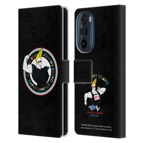 Johnny Bravo Graphics Logo Leather Book Wallet Case Cover For Motorola Edge 30