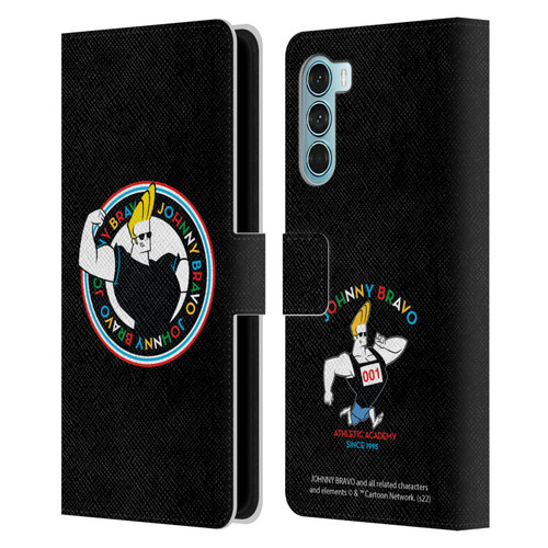 Johnny Bravo Graphics Logo Leather Book Wallet Case Cover For Motorola Edge S30 / Moto G200 5G