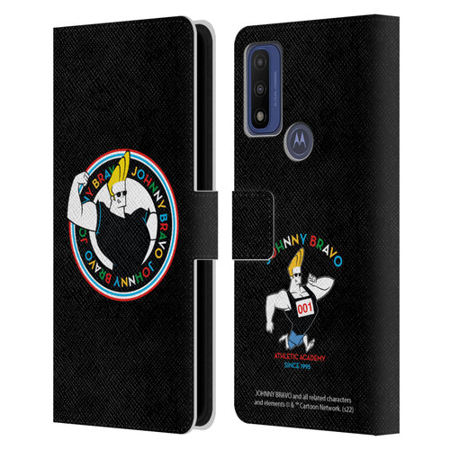 Johnny Bravo Graphics Logo Leather Book Wallet Case Cover For Motorola G Pure