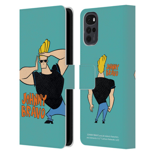 Johnny Bravo Graphics Character Leather Book Wallet Case Cover For Motorola Moto G22