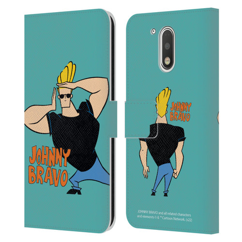 Johnny Bravo Graphics Character Leather Book Wallet Case Cover For Motorola Moto G41