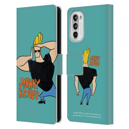 Johnny Bravo Graphics Character Leather Book Wallet Case Cover For Motorola Moto G52