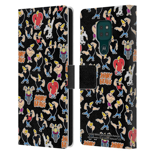 Johnny Bravo Graphics Pattern Leather Book Wallet Case Cover For Motorola Moto G9 Play