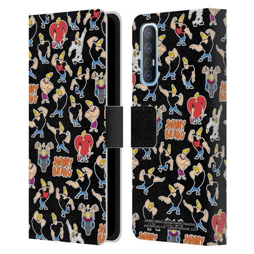 Johnny Bravo Graphics Pattern Leather Book Wallet Case Cover For OPPO Find X2 Neo 5G