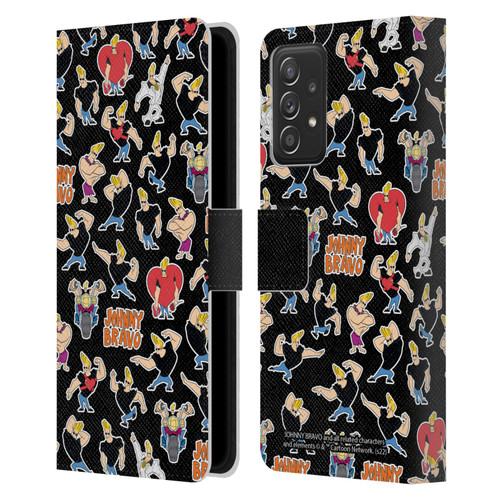 Johnny Bravo Graphics Pattern Leather Book Wallet Case Cover For Samsung Galaxy A53 5G (2022)